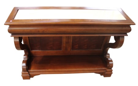 Vintage Marble Insert Mahogany Console Table