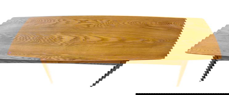 Mid Century Modern Coffee Table: Mid century modern walnut coffee table, no name found, structurally sound, original finish, good condition. (match to lot 137) 15.5"h x 60"l x 20"