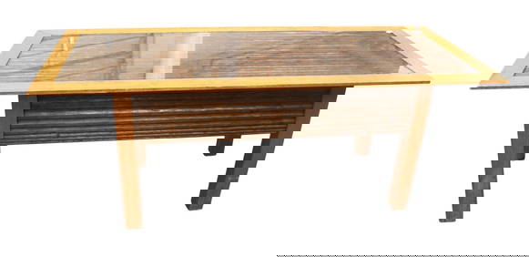 Mid Century Glass Top Coffee Table (1 of 5)