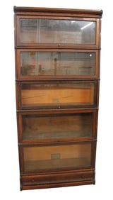 Antique Oak 5 Stack Barrister Bookcase