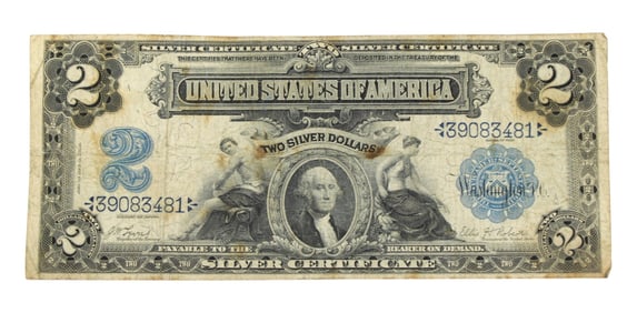 1899 US Silver Certificate $2 Bill