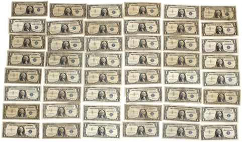 48 $1 Silver Certificates, 1957