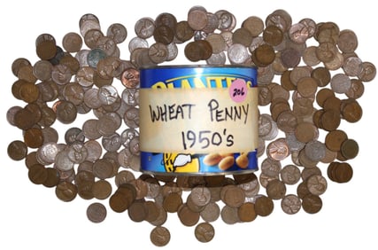 100+ 1950 US Wheat Pennies, various dates