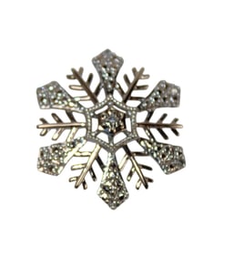 .5ct diamond in sterling snowflake pendant
