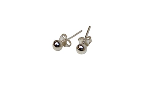 4mm sterling silver ball stud post earrings