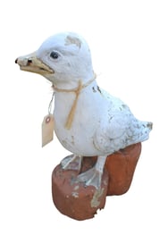 Vintage cast stone seagull
