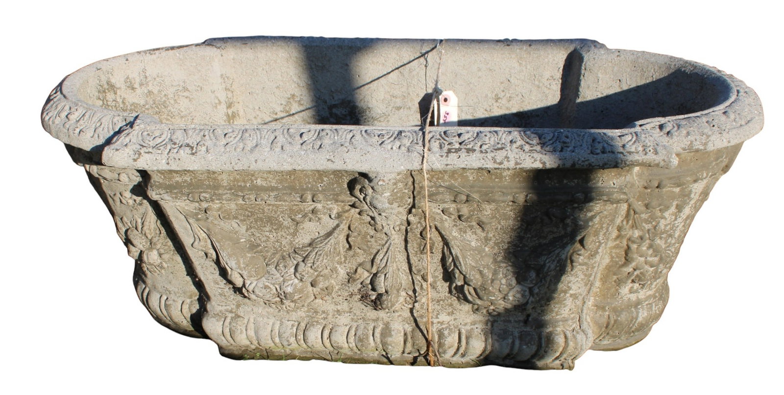 Vintage cast stone ornate planter (1 of 5)