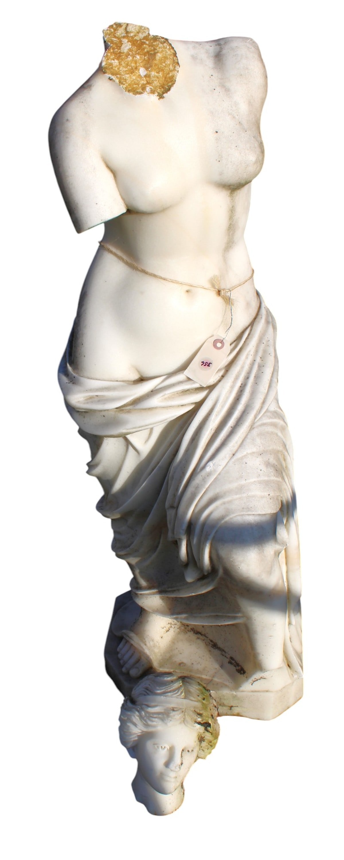 Vintage Italian white marble lady statue needs repair (1 of 5)