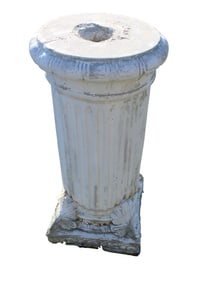 Vintage cast stone garden fountain pedestal base