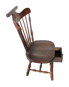 Antique style country chair with drawer