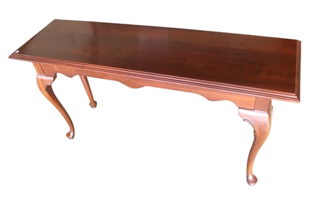 Ethan Allen solid cherry Queen Anne sofa table
