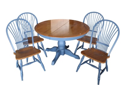 Nice country style maple 5pc round breakfast set