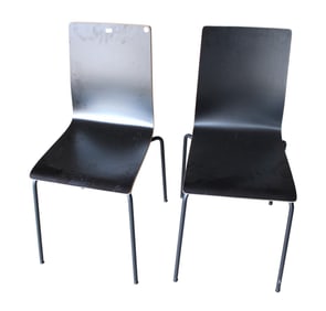 Pair ultra modern laminated Martin Chairs Ikea