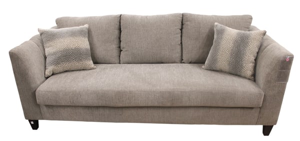 Like new contemporary upholstered sofa in light gray