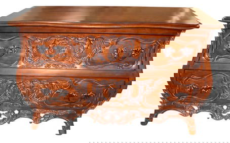 Century country french mahogany bombay chest