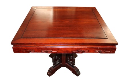 Chinese Chippendale Asian rosewood breakfast table