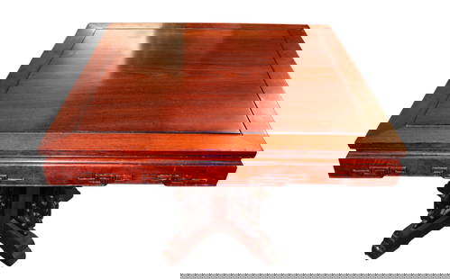 Chinese Chippendale Asian rosewood breakfast table: Nice Chinese Chippendale solid Asian rosewood square breakfast table, original finish, structurally sound and in good condition no noticeable issues. 30"h x 38"h x 38"d