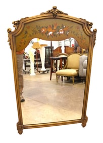 Antique french style mirror with paint decorations