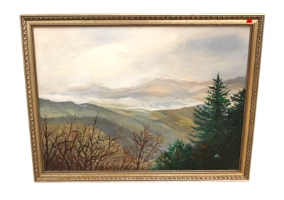 Smokey Mountain Contrast acrylic painting on canvas artist Herb Ruth