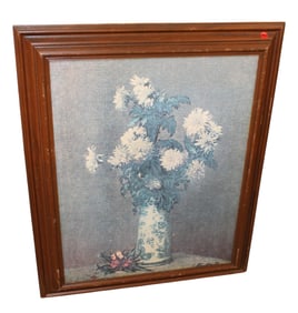Mid-century oil and canvas sg. Fantin, dated 1979 art
