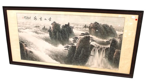 Semi antique sg Chinese print framed artwork