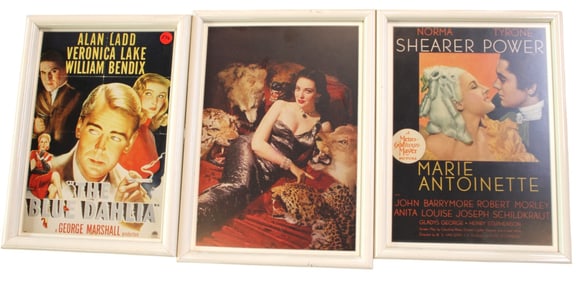 3 vintage framed movie lobby card age unknown. 14.5"h 10.5"w