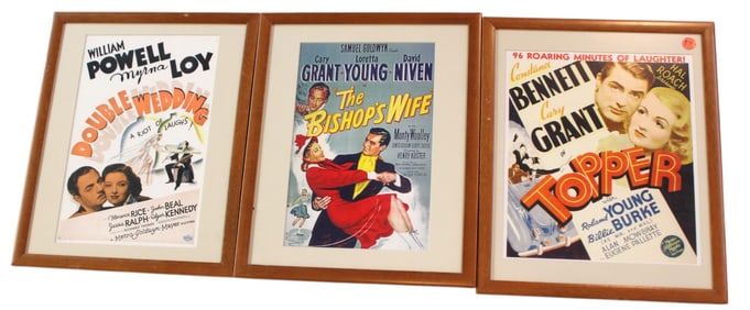 3 vintage framed movie lobby card age unknown. 17"h 14"w