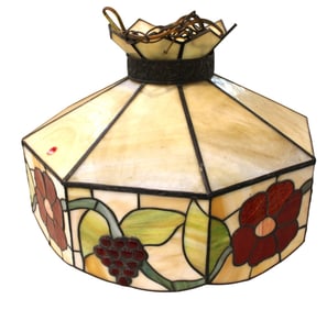 Vintage leaded glass chandelier
