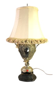 Antique silverplate coffee urn custom lamp on wood base