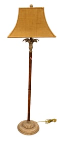 Decorator floor lamp with palm tree leaves 59"h