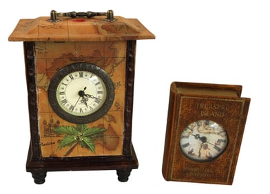 2 nautical decorator quartz clocks. 10"h x 8"w