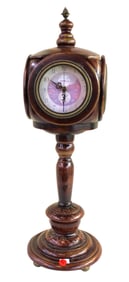 Multiple time zone clock pole. 25"h x 8" x 8"