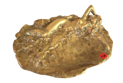 Antique art nouveau dresser tray plate. 2 x 12 x 9