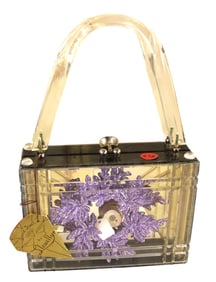 Vtg Lewsid Jewel purse by Llewellyn with Toby mug