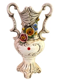 Vintage Capodimonte double handled vase