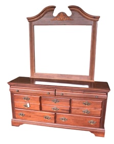 Florida Furniture cherry finish dresser with mirror