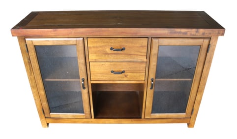 Nice contemporary buffet in natural walnut finish