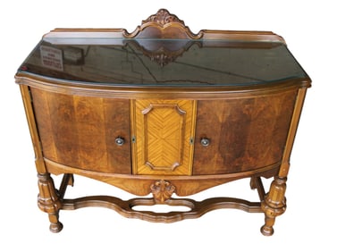 Fancy antique walnut two tone two door server