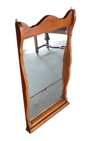 Vintage maple hanging mirror