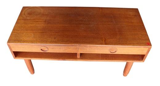 MCM console table in danish walnut finish