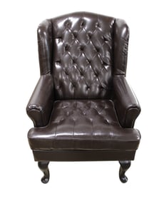 Queen anne high back chair