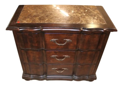 Bernhardt marble insert mahogany bachelors chest