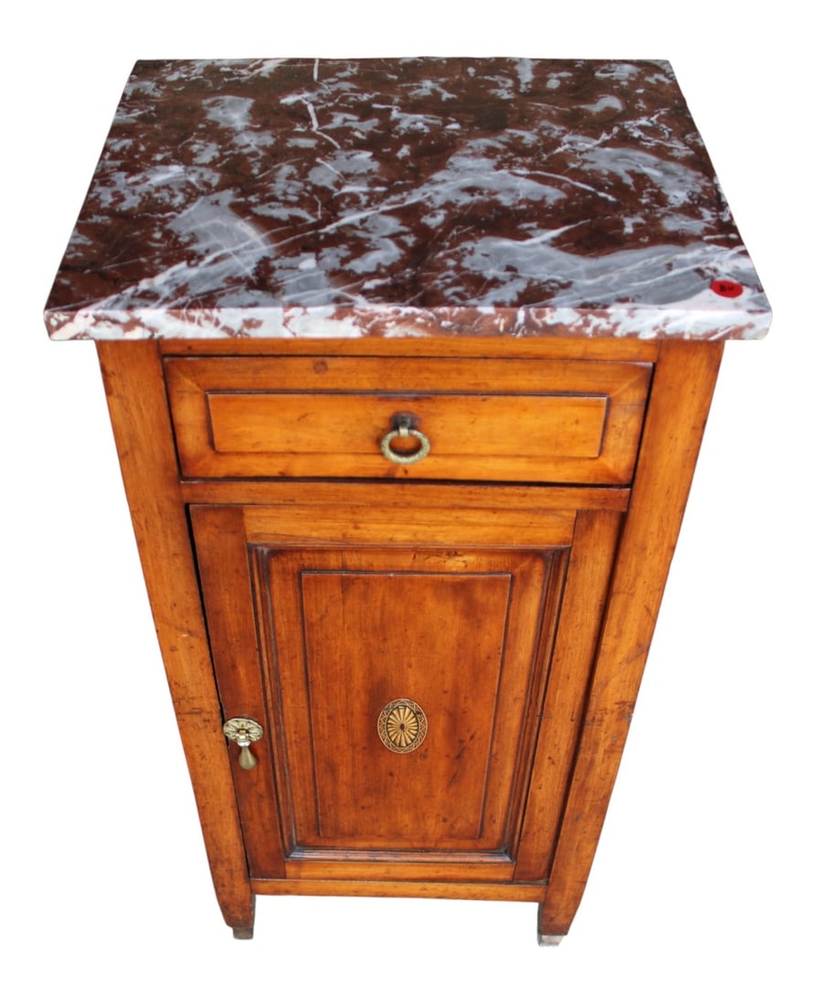 Antique marble top mahogany nightstand