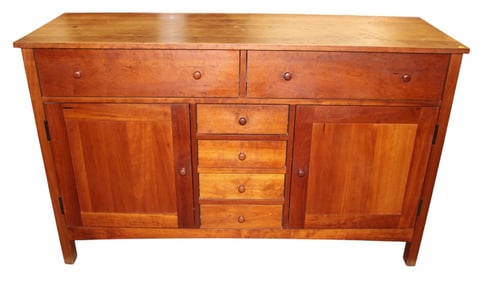 Vermont Furn cherry 6 drawer 2 door buffet