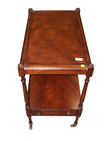 Vintage Drexel mahogany 2 tier lamp table