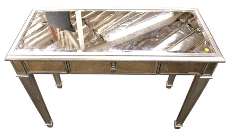 Hollywood style mirrored decorator dressing table