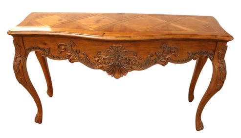 Ethan Allen knotty pine console/sofa table