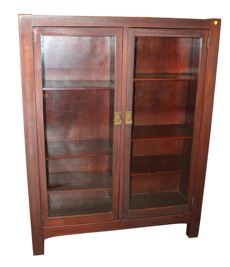 Antique mission solid mahogany bookcase (1 of 6)