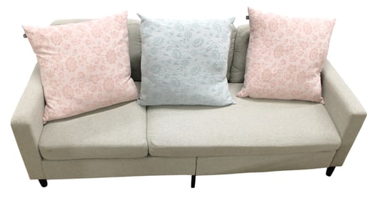 Contemporary petite modern uphol. sofa