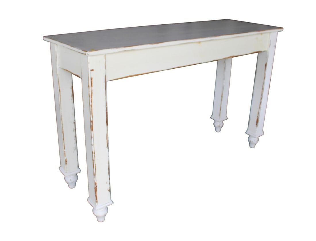 Country distressed ptd console/work table (1 of 6)